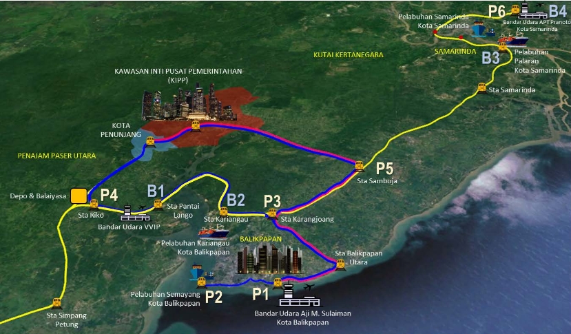 Rencana Jaringan dan Integrasi Transportasi Kereta Api di Kawasan IKN